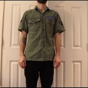 Authentic Vietnam Era Button Down Air Force Shirt